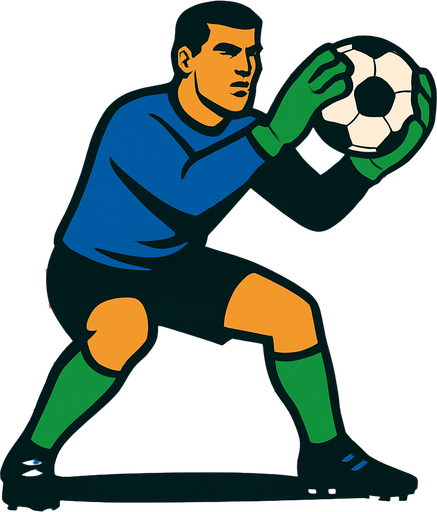 a good goal keeper.
In-Game asset.  2d.  High contrast.  No shadows