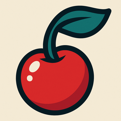 Shiney Chery vector.
In-Game asset.  2d.  High contrast.  No shadows