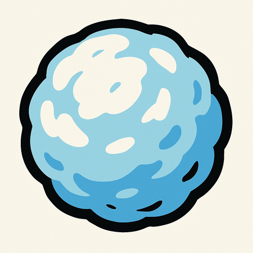 Snowball.
In-Game asset.  2d.  High contrast.  No shadows