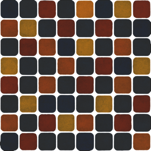 şekli ve mantığı bozma. her bir karenin rengine rasgele şu 4 renkten birini ekle ama sıvı boya mantığıyla düşün %15 ekle yanı hala koyu gri olsun ama çok az renk karıştır. turuncu, kırmızı, sarı, mavi her bir karenin rengine rasgele