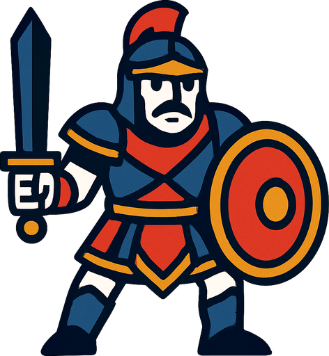 Savaşçı.
In-Game asset.  2d.  High contrast.  No shadows
