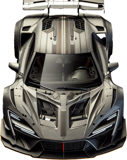 Carro visto desde arriba.
Single Game Texture.  In-Game asset