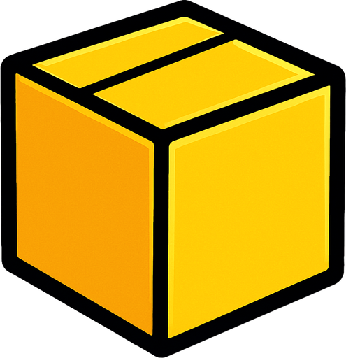 A yellow box.
In-Game asset.  2d.  High contrast.  No shadows
