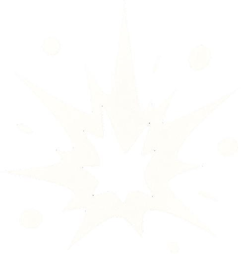 A small white explosion particle..
In-Game asset.  2d.  High contrast.  No shadows