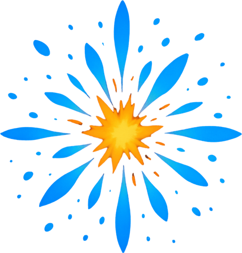 rare Bloom Burst Particle top view.
In-Game asset.  2d.  High contrast.  No shadows