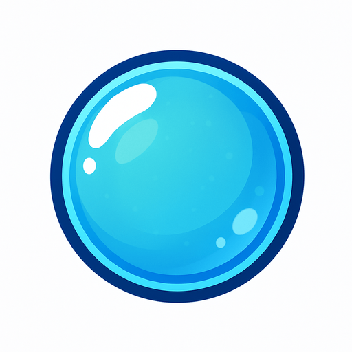 Bubble.
Single Game Texture.  In-Game asset.  2d.  Blank background.  High contrast.  No shadows
