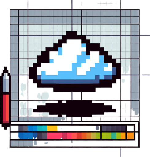 8 bit cartoon cloud. no shade. no shadow. Single Game Texture. In-Game asset. 2d. Blank background. High contrast. No shadows.