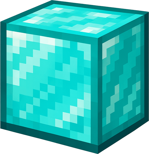 Minecraft Elmas bloğu.
In-Game asset.  High contrast.  No shadows