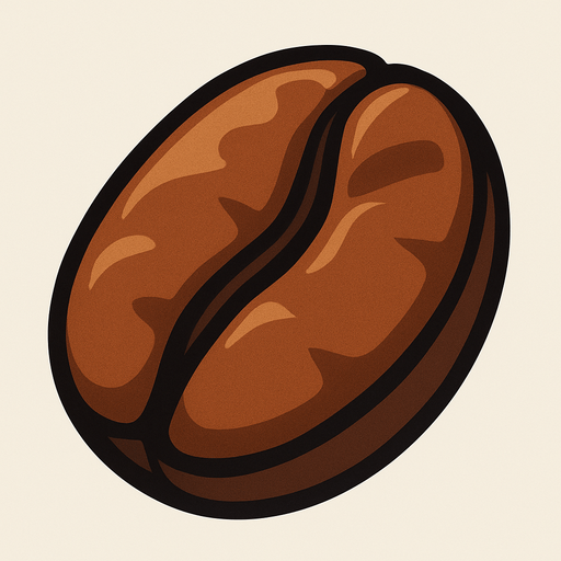 arabica bean.
In-Game asset.  2d.  High contrast.  No shadows