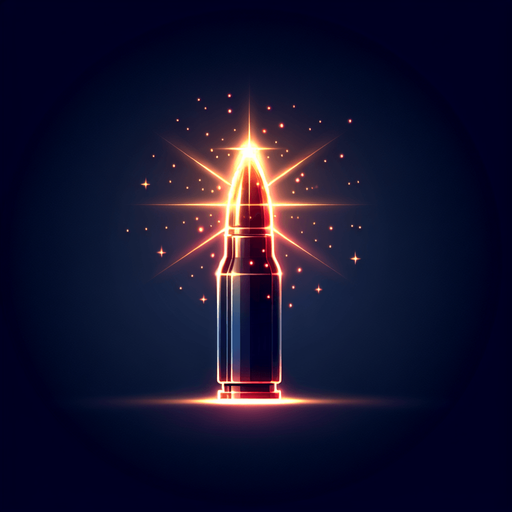 glowing bullet.
Single Game Texture.  In-Game asset.  2d.  Blank background.  High contrast.  No shadows