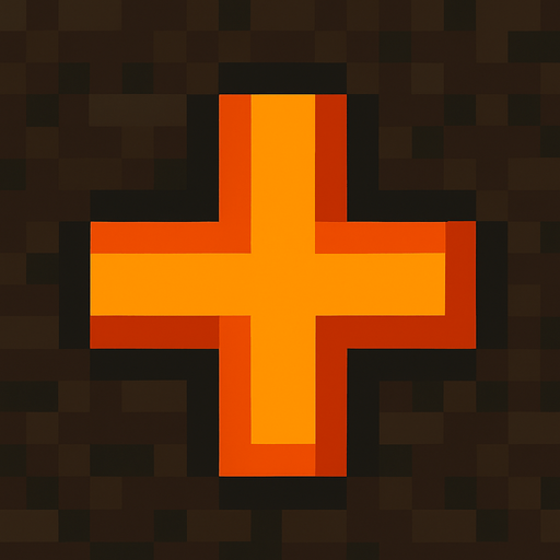 Make a plus symbol but 2d pixel.
In-Game asset.  2d.  High contrast.  No shadows