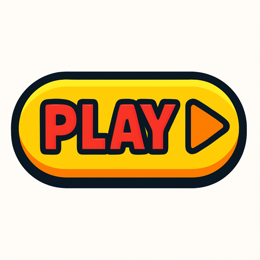 play button for video game.
In-Game asset.  2d.  High contrast.  No shadows