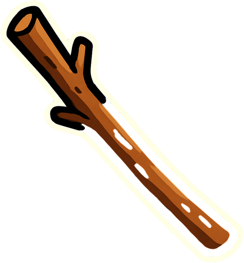 Stick.
In-Game asset.  2d.  High contrast.  No shadows