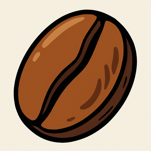 espresso bean.
In-Game asset.  2d.  High contrast.  No shadows