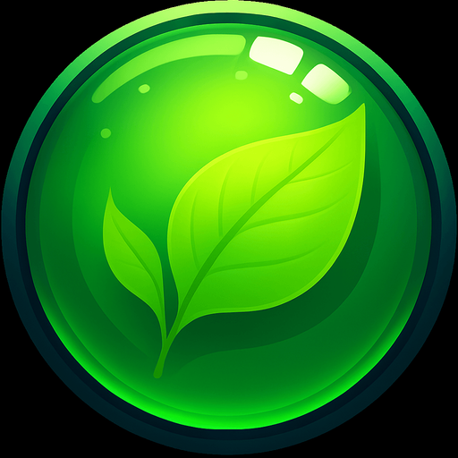 Yeşil top içerisinde yaprak