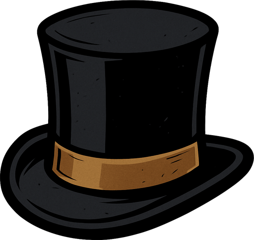 Top hat.
In-Game asset.  2d.  High contrast.  No shadows
