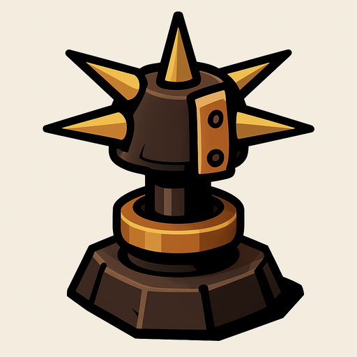 Spike turret.
In-Game asset.  2d.  High contrast.  No shadows