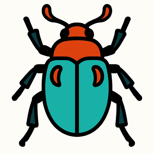 escarabajo.
In-Game asset.  2d.  High contrast.  No shadows
