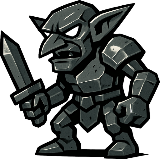 demir goblin.
In-Game asset.  2d.  High contrast.  No shadows