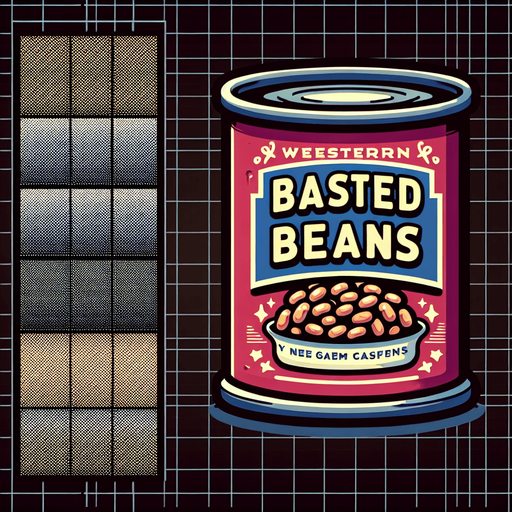 western baked beans can.
Single Game Texture. In-Game asset. 2d. Blank background. High contrast. No shadows.