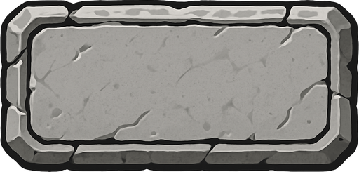 Stone effect button.
In-Game asset.  2d.  High contrast.  No shadows