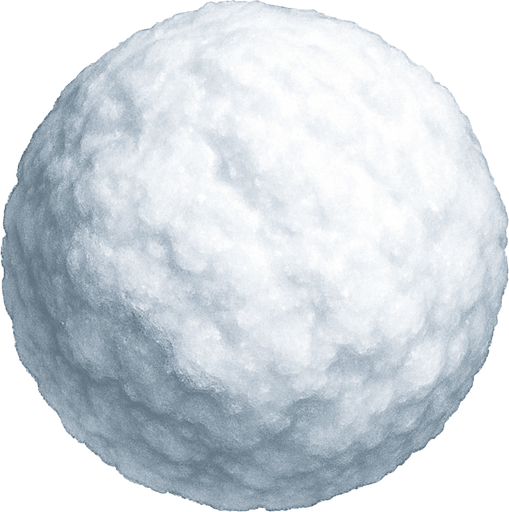Bola de nieve, algo realista.
In-Game asset.  2d.  High contrast.  No shadows