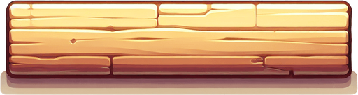 Narrow Horizontal rod. Light wood
Single Game Texture. In-Game asset. 2d. Blank background. High contrast. No shadows.