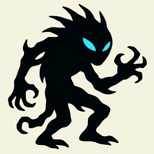 shadowCreature.
In-Game asset.  2d.  High contrast.  No shadows
