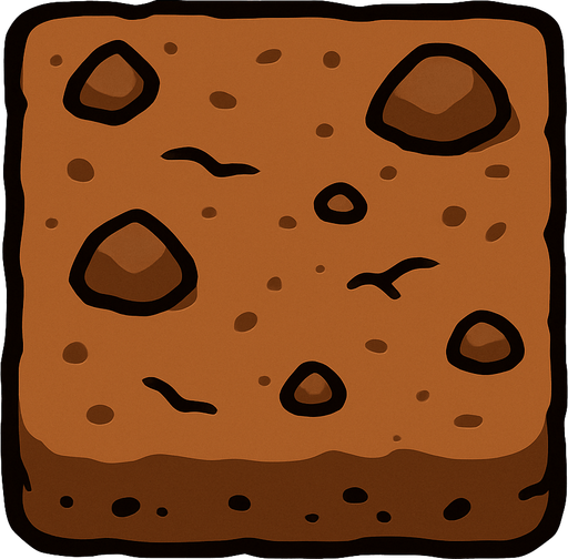 Bir dirt tasarla.
In-Game asset.  2d.  High contrast.  No shadows