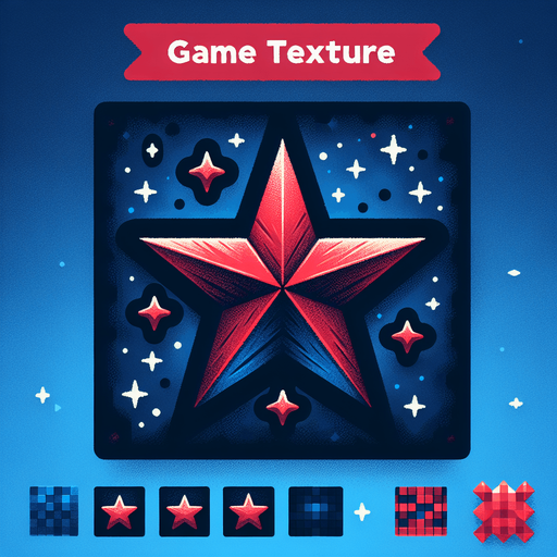 star red and blu.
Single Game Texture.  In-Game asset.  2d.  Blank background.  High contrast.  No shadows