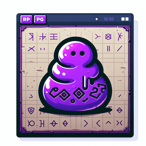 Un slime morado con runas magicas RPG. Estilo suave y simple.
Single Game Texture.  In-Game asset.  2d.  Blank background.  High contrast.  No shadows