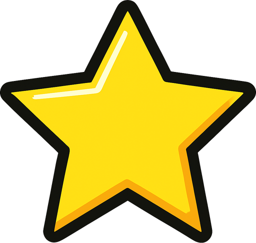 Star.
In-Game asset.  2d.  High contrast.  No shadows