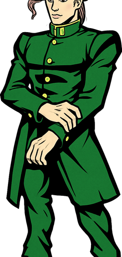 Kakyoin cuerpo completo jojo's.
In-Game asset.  2d.  High contrast.  No shadows