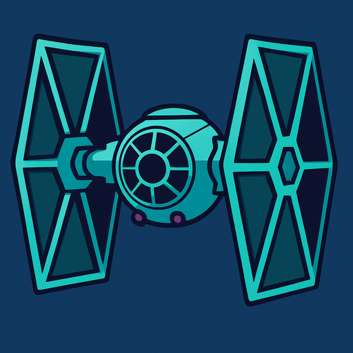 Tie fighter.
In-Game asset.  2d.  High contrast.  No shadows