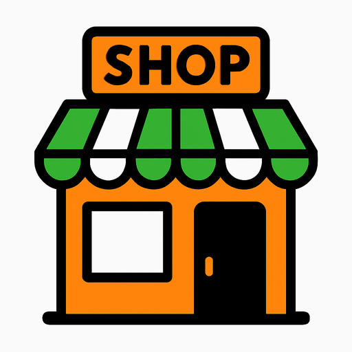 Shop icon.
In-Game asset.  2d.  High contrast.  No shadows