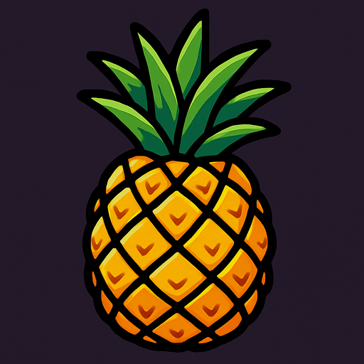 make the pineapple.
In-Game asset.  2d.  High contrast.  No shadows