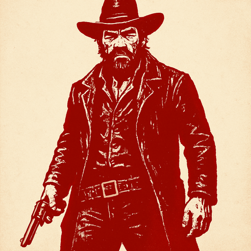 Make me a enemy for RDR2.
In-Game asset.  2d.  High contrast.  No shadows