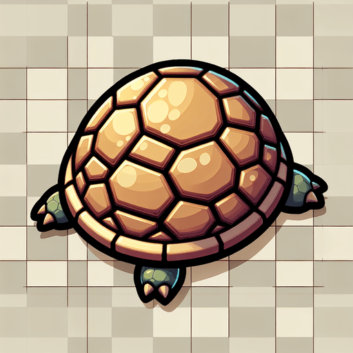 Turtle shell.
Single Game Texture.  In-Game asset.  2d.  Blank background.  High contrast.  No shadows