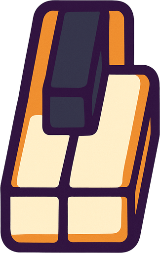 piano key.
In-Game asset.  2d.  High contrast.  No shadows