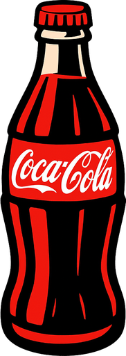 coca cola şişesi.
In-Game asset.  2d.  High contrast.  No shadows
