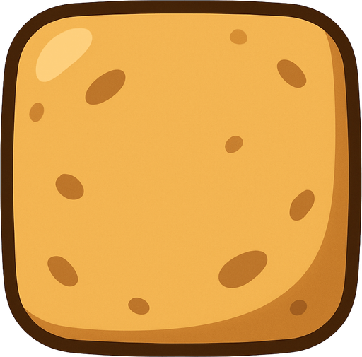 potato colour square with round corners, flat shaded, hyper casual game.
Single Game Texture. In-Game asset. 2d. Blank background. High contrast. No shadows.