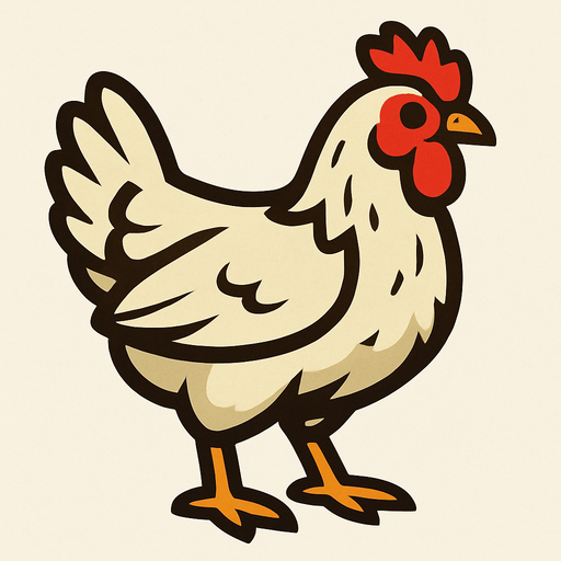 Chicken
Alive.
In-Game asset.  2d.  High contrast.  No shadows
