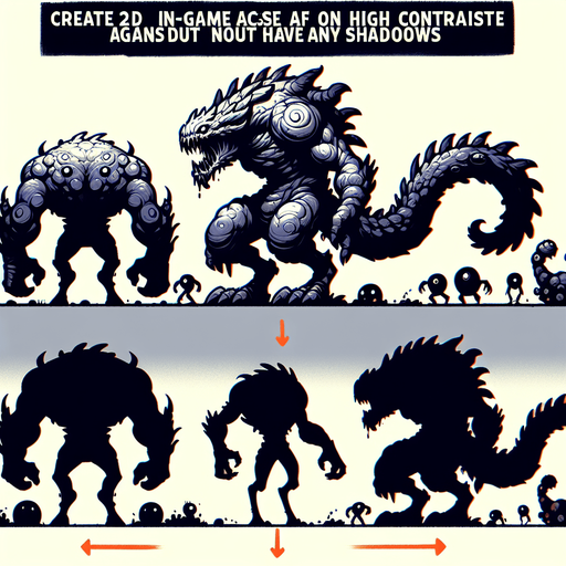 Monster.
Single Game Texture. In-Game asset. 2d. Blank background. High contrast. No shadows.