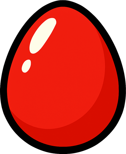 RED EGG.
In-Game asset.  2d.  High contrast.  No shadows