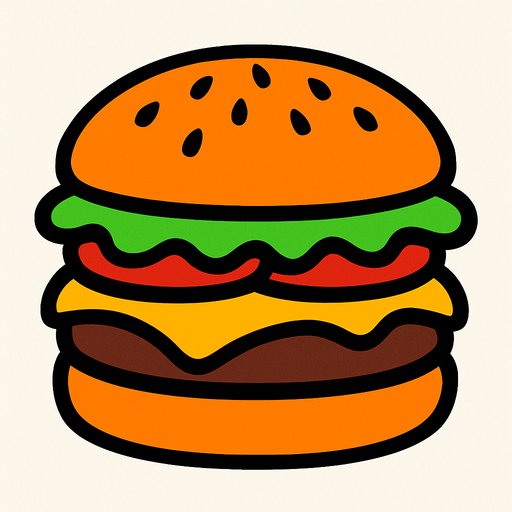 hamburger.
In-Game asset.  2d.  High contrast.  No shadows