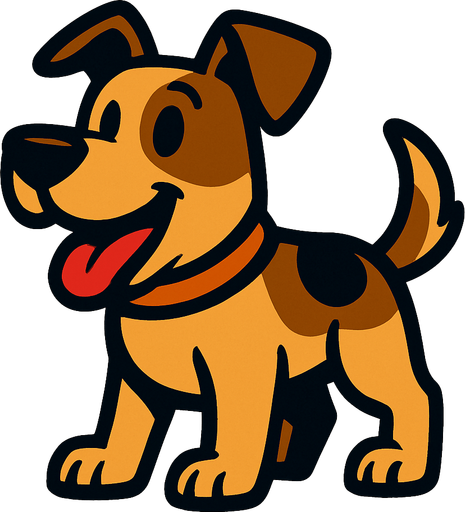 Un perro.
In-Game asset.  High contrast.  No shadows
