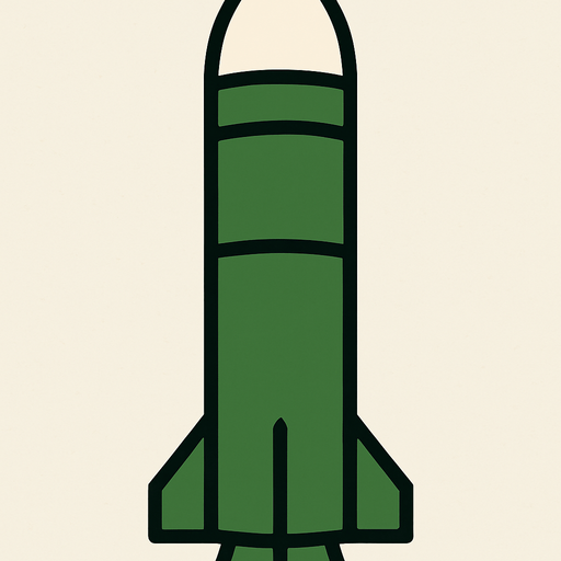 only green missiles with white caps, same as in the image, only one