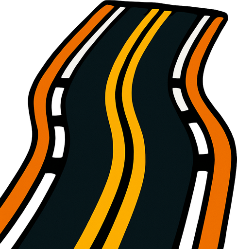 road.
In-Game asset.  2d.  High contrast.  No shadows