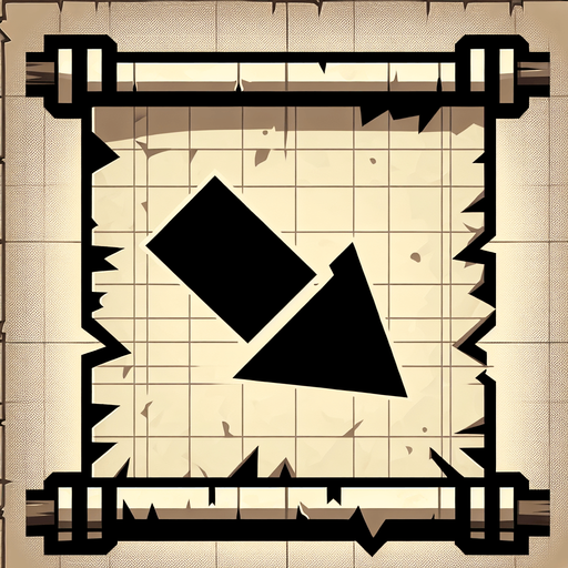 Un papel medieval con una enorme flecha hacia la izquierda de pintura en medio.
Single Game Texture.  In-Game asset. 2d.  Blank background.  High contrast.  No shadows