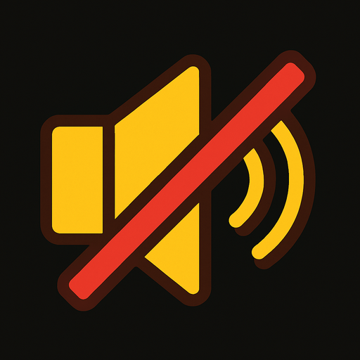 Speaker with mute symbol.
In-Game asset.  2d.  High contrast.  No shadows